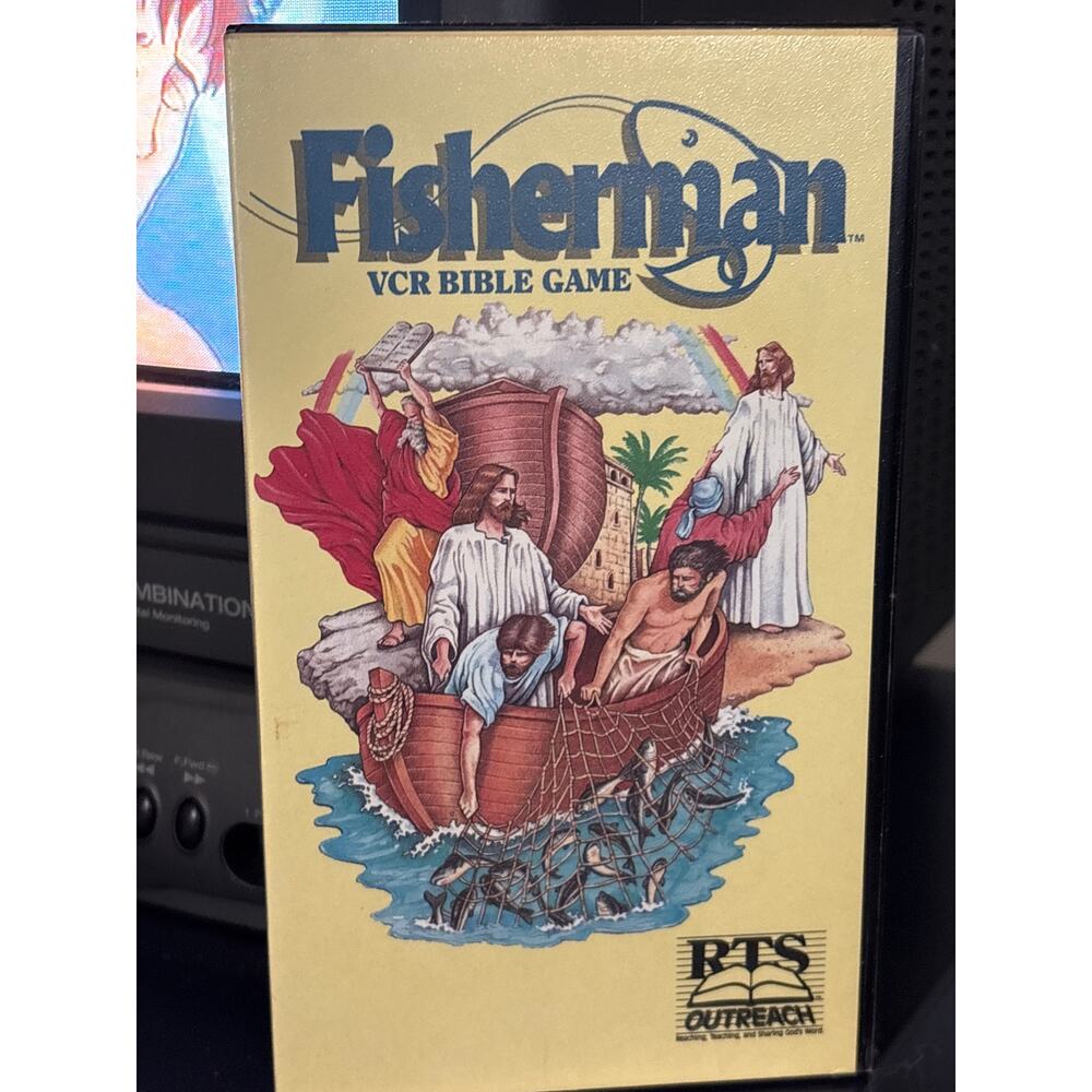 Vintage 1985 Fisherman VCR Bible Game Christian Outreach